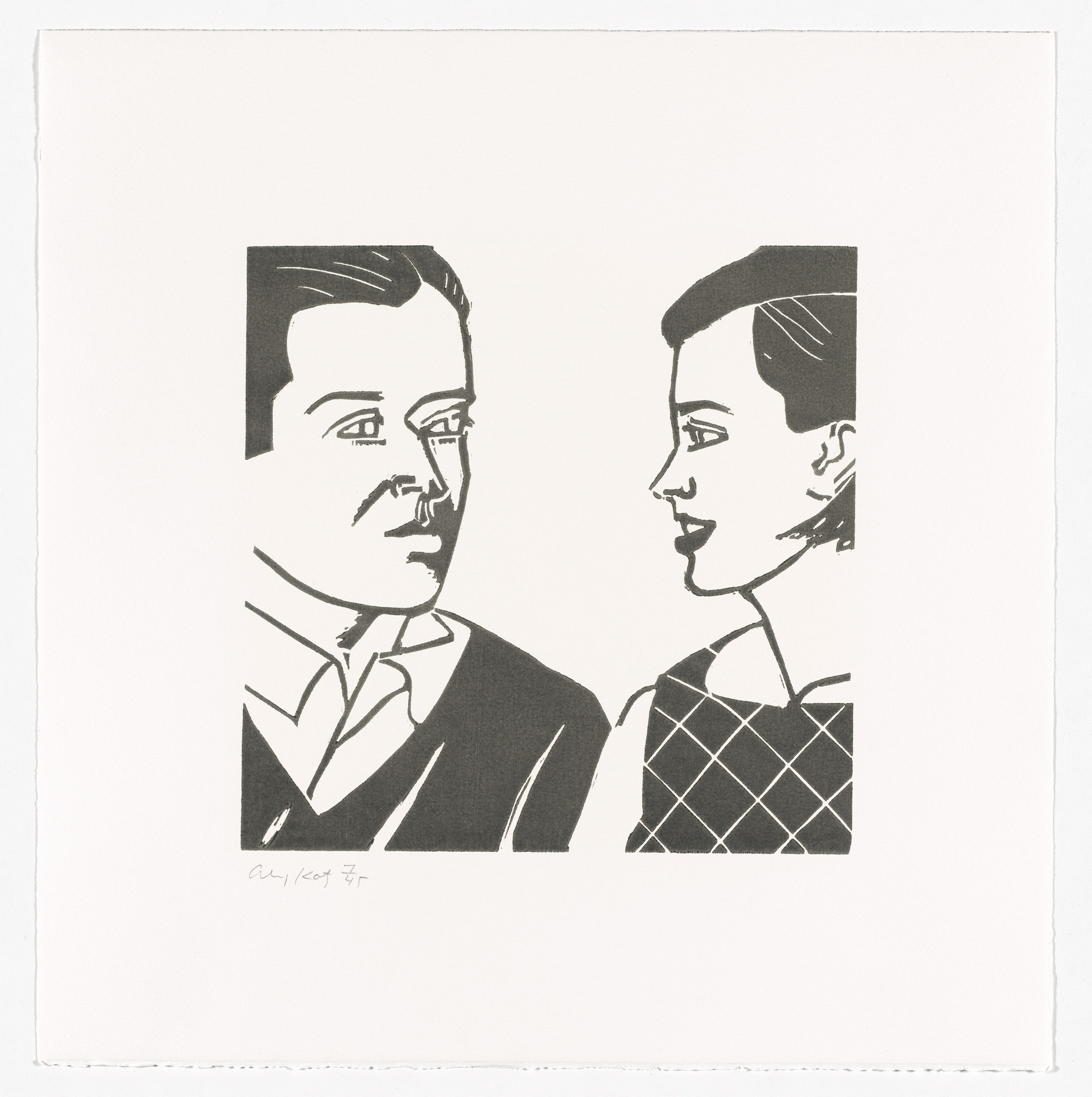 Alex Katz. Julian & Jessica from A Tremor in the Morning