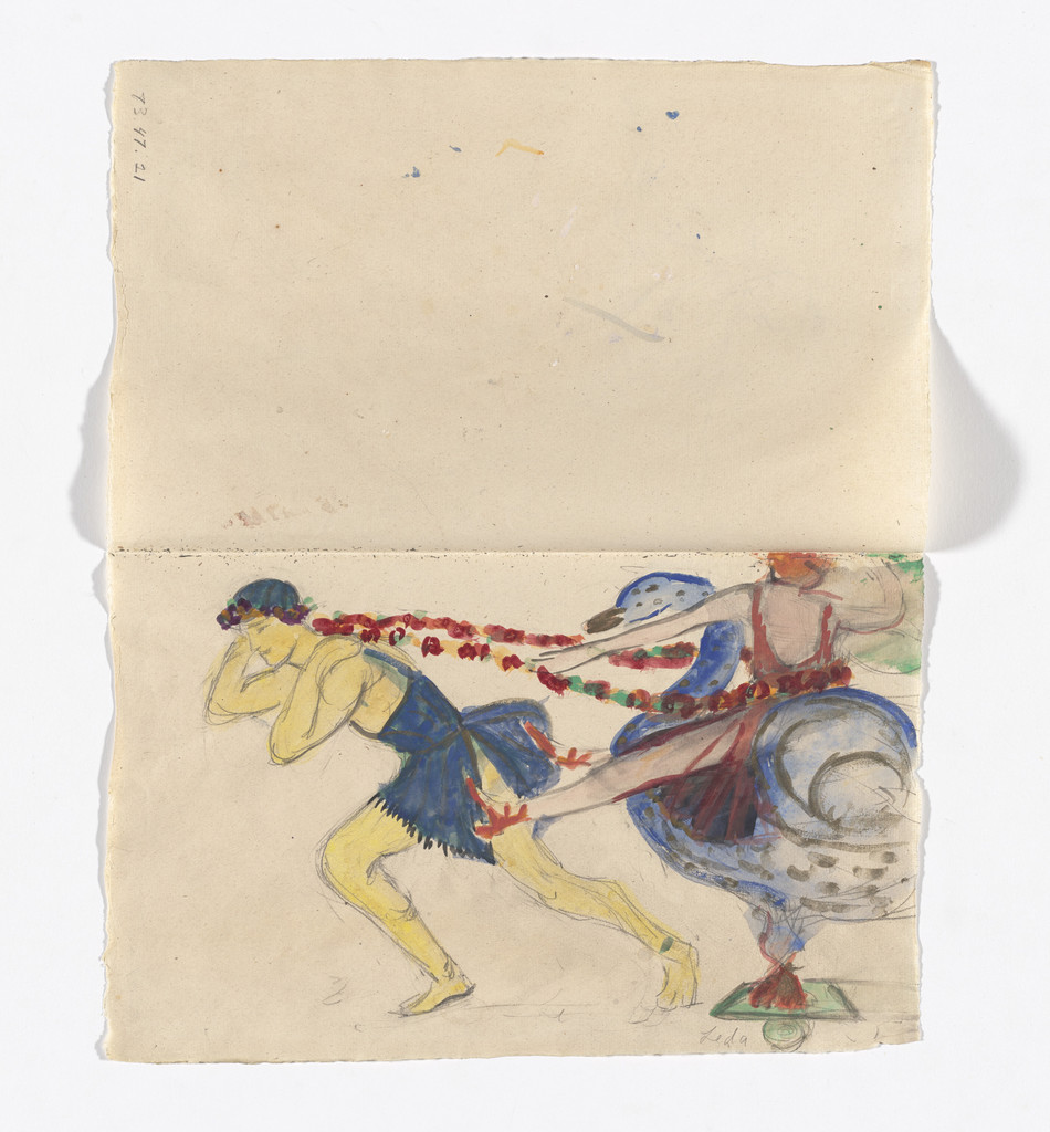 Costume design (Leda) for artist's ballet Orphée of the Quat-z-arts