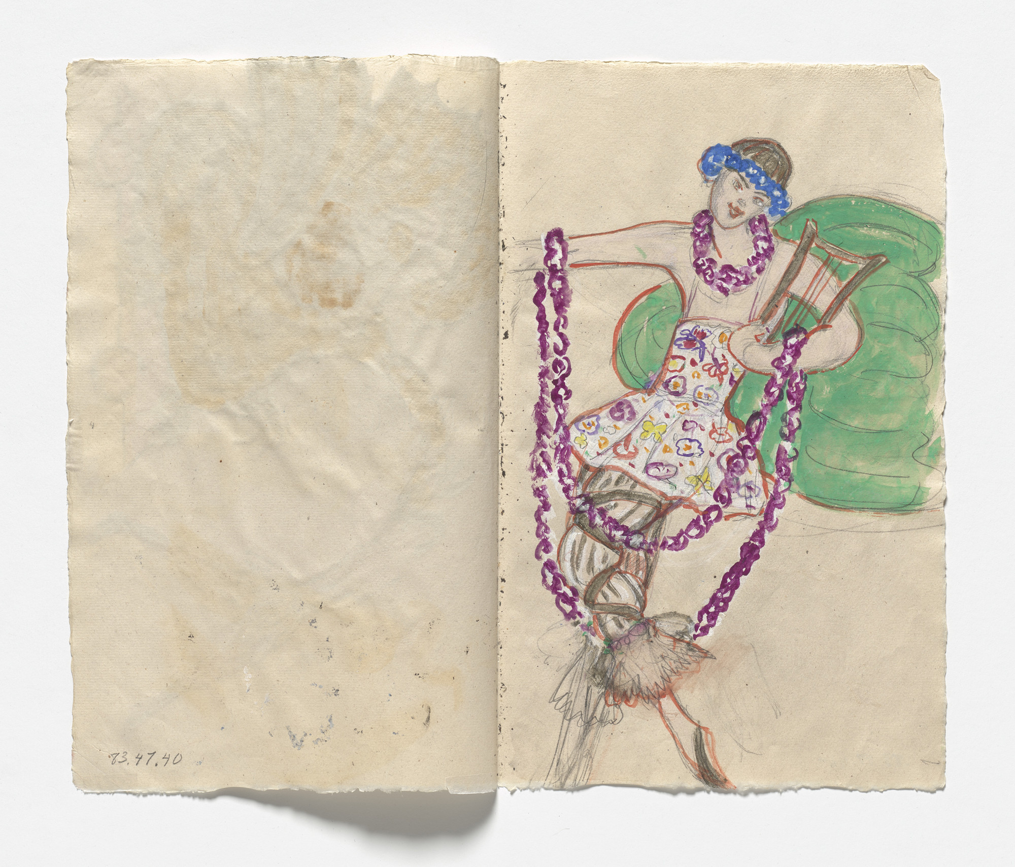 Florine Stettheimer. Costume design for artist's ballet Orphée of the Quat-z-arts