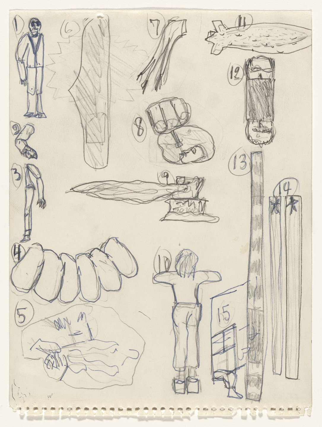 Öyvind Fahlström. Study for Eddie (Sylvie&#39;s brother) in the Desert. (1966)