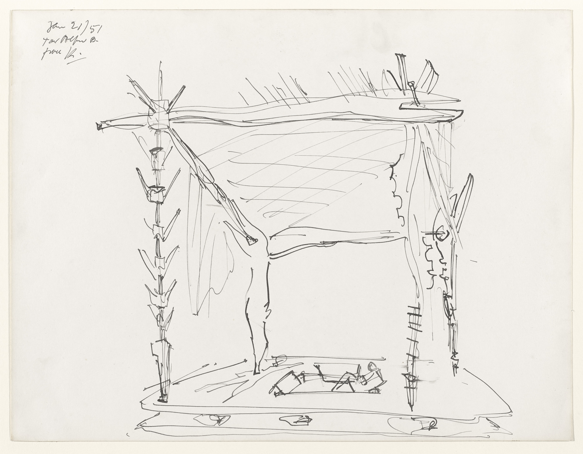 Frederick Kiesler. Study for Galaxy