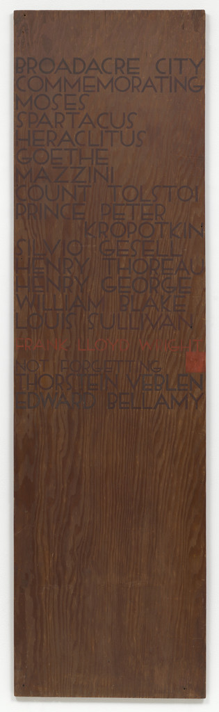 Text panel for Broadacre City Project