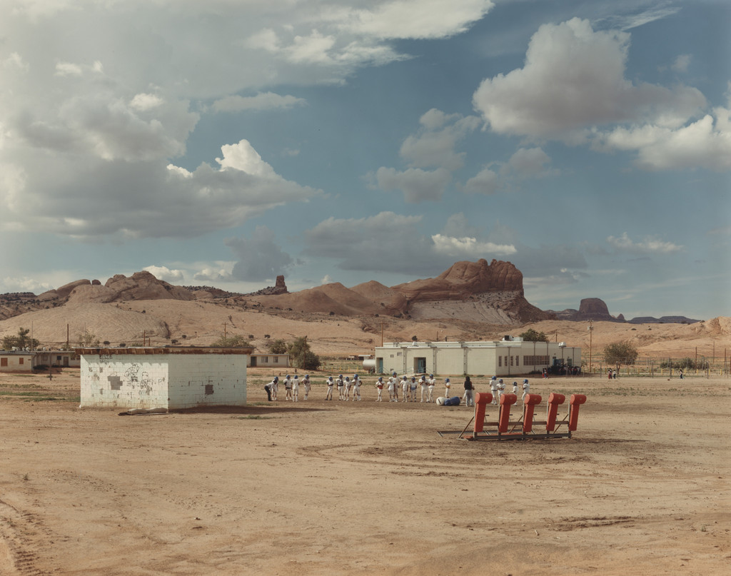The Eagles of Kayenta Junior High School at Football Practice, Kayenta, Arizona, Navajo Nation