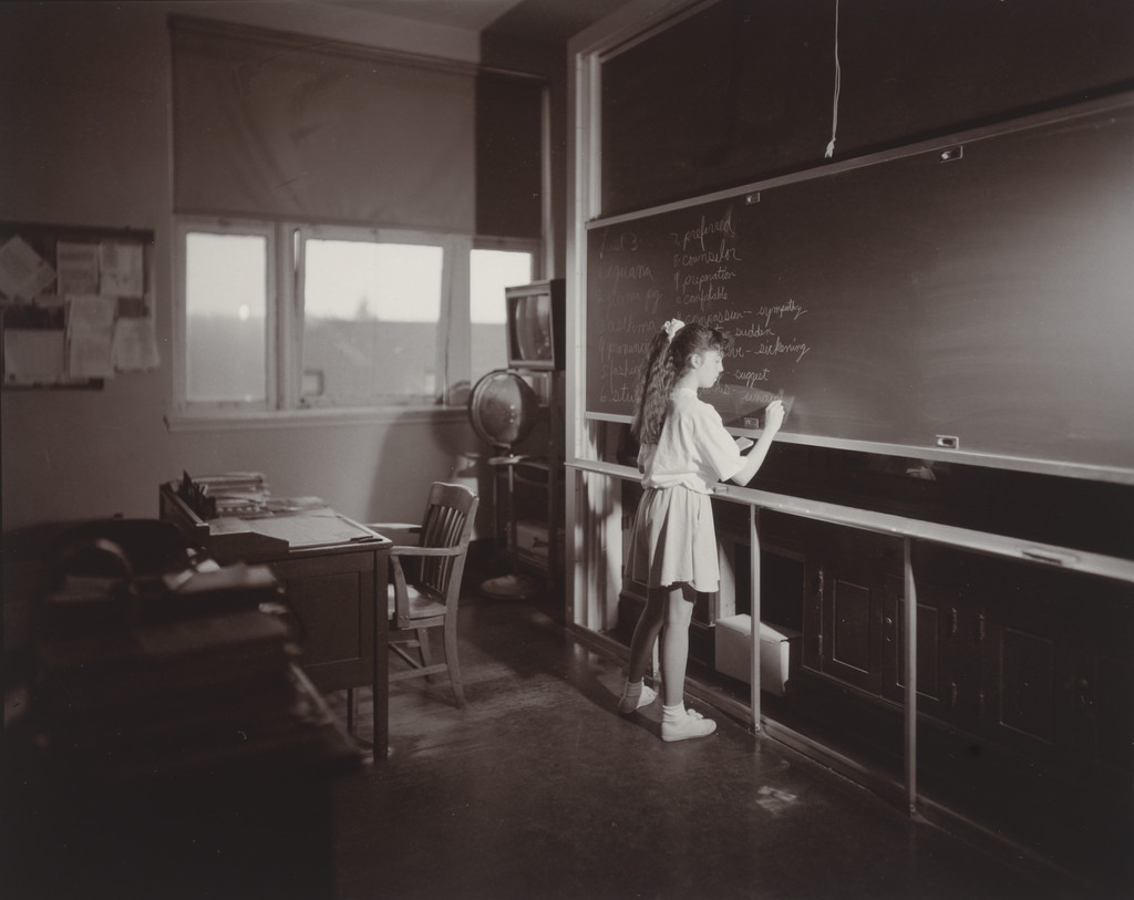 At the Blackboard, 7th Grade English Class, H.F. Grebey Junior High School, Hazleton, Pennsylvania