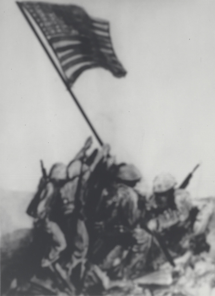 Memory Rendering of Raising the Flag on Iwo Jima, Vik Muniz, 1985-90