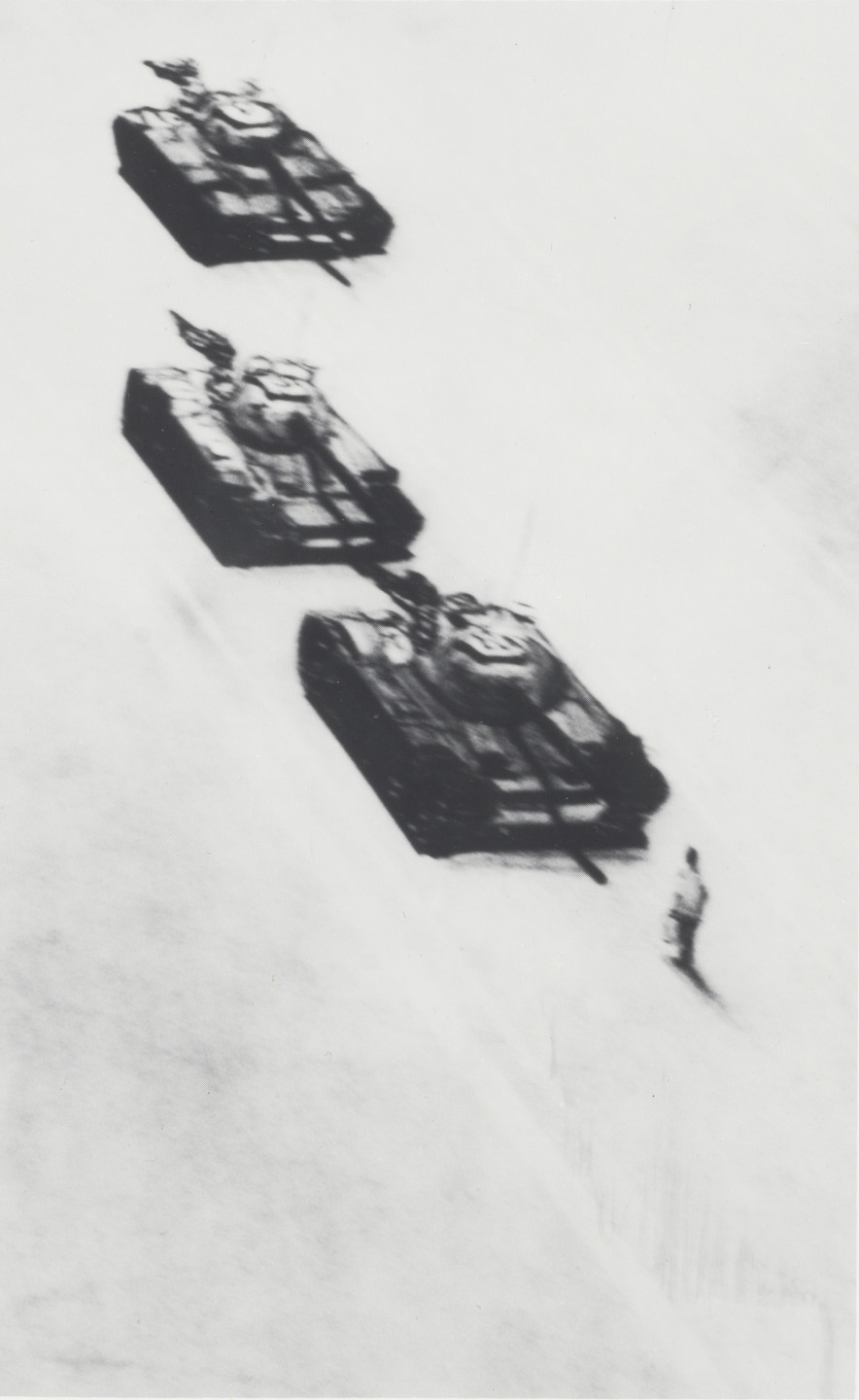 Vik Muniz. Memory Rendering of Man Stopping Tank in Beijing. 1985-90