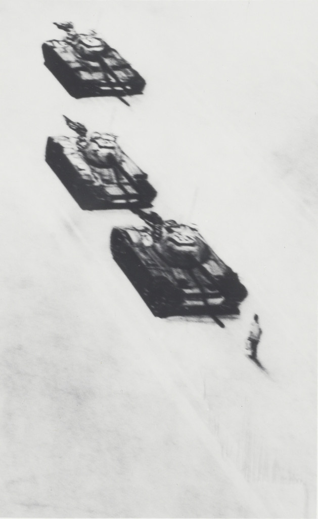 Memory Rendering of Man Stopping Tank in Beijing