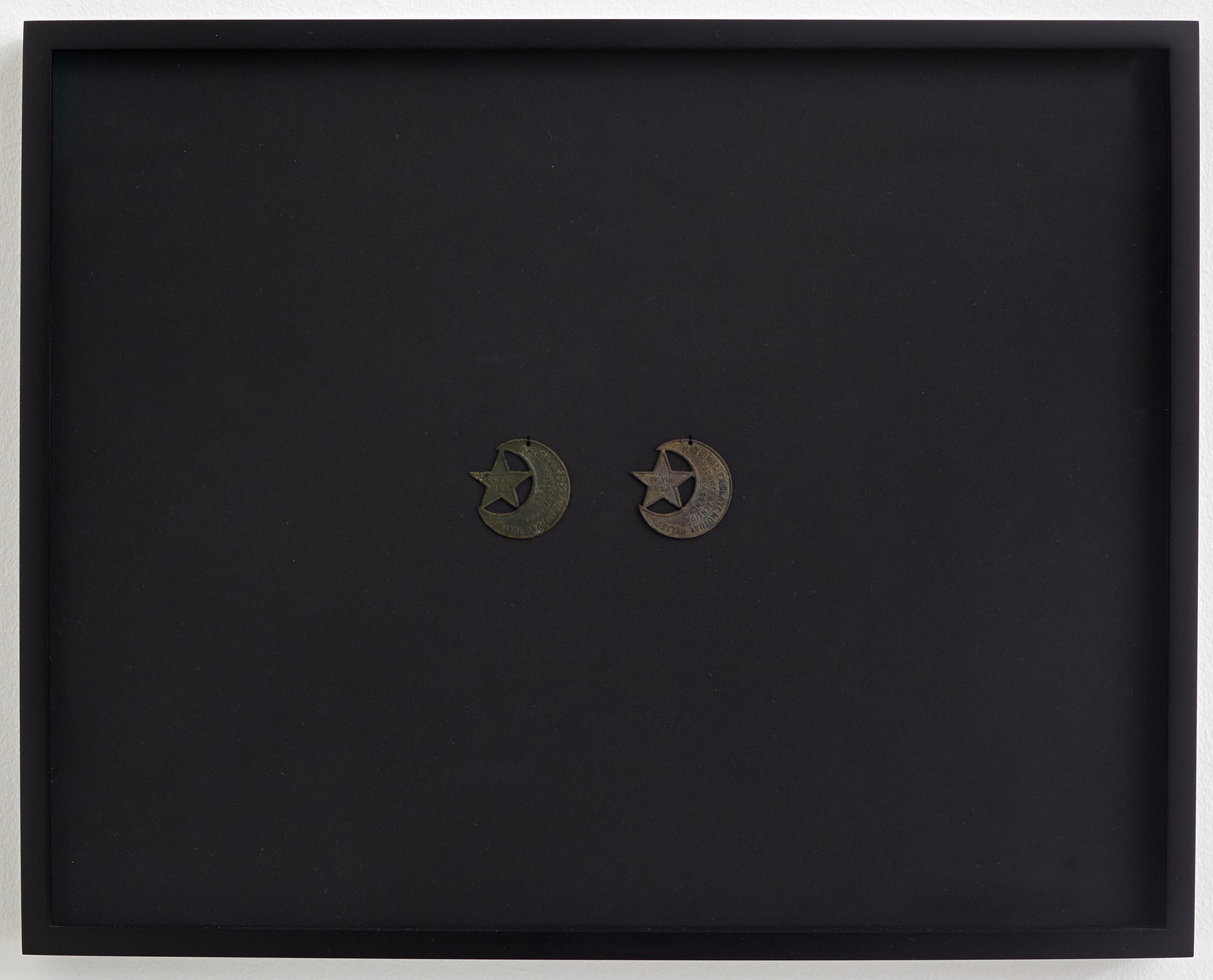 Cameron Rowland. National Ex-Slave Mutual Relief, Bounty and Pension Association Badges. 2016