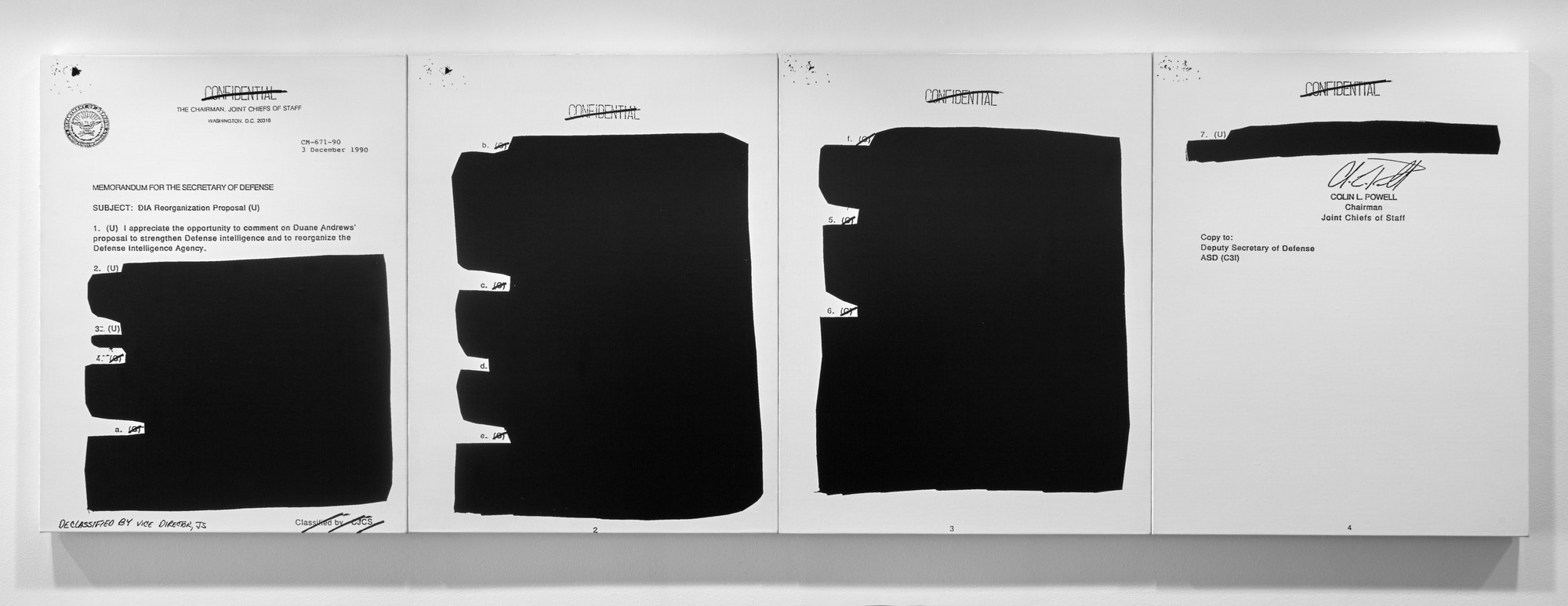 Jenny Holzer. THE CHAIRMAN, JOINT CHIEFS OF STAFF WHITE