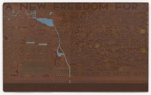 Frank Lloyd Wright. Text panel for Broadacre City Project. 1934-1935