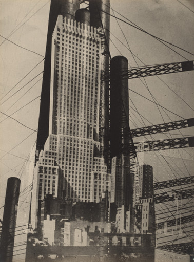 El Lissitzky. Cover study for America: The Development of Style in New Buildings in the United States (New Ways of Building in the World). 1929-30