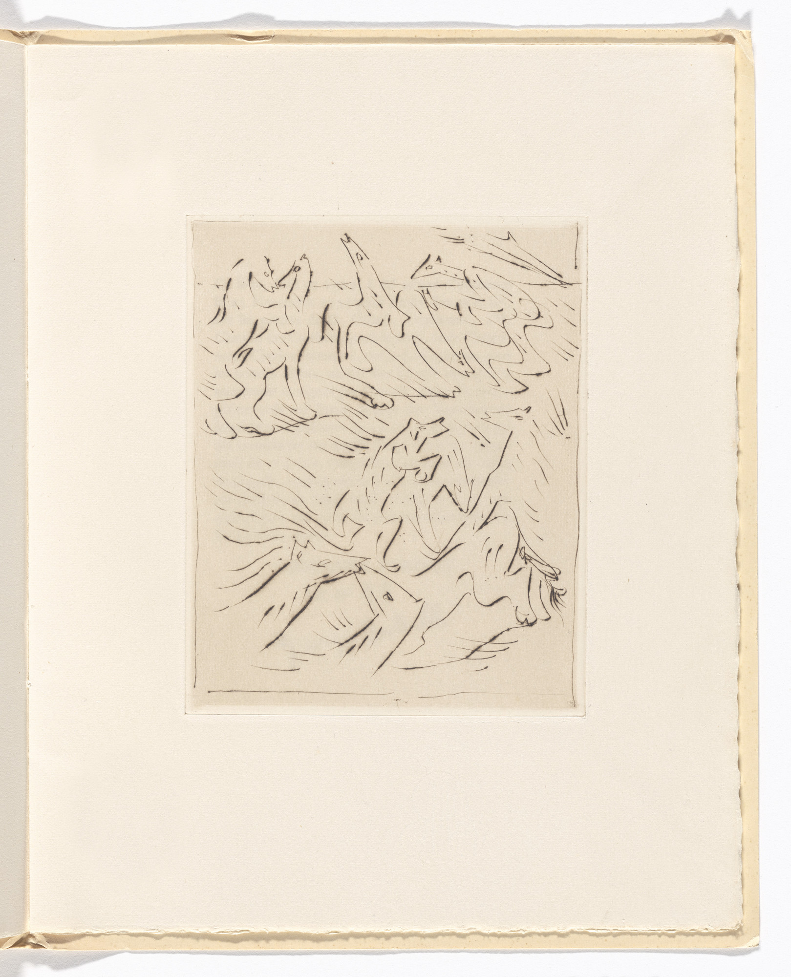 André Masson. Plate (folio 10) from L'Anus solaire