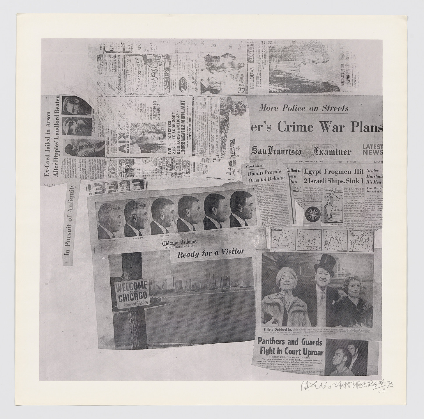 Robert Rauschenberg. Features from Currents. 1970
