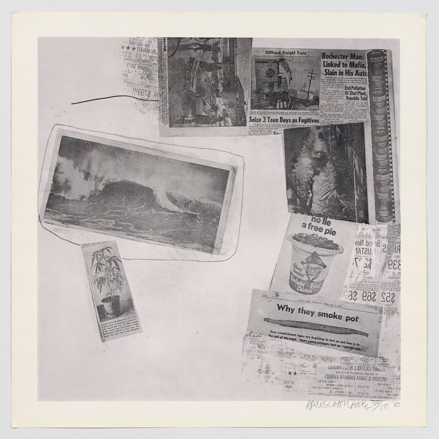 Robert Rauschenberg. Features from Currents. 1970