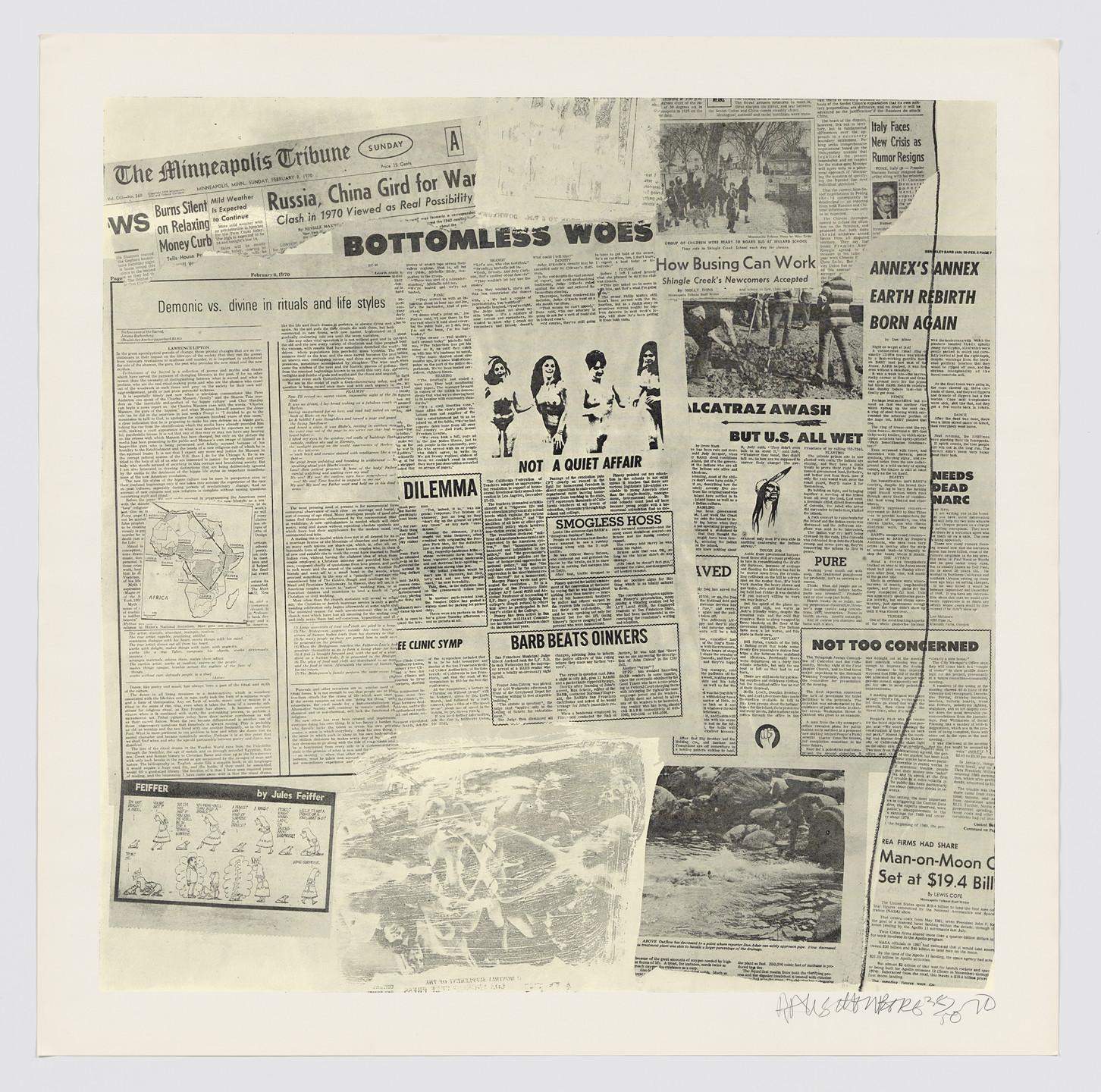 Robert Rauschenberg. Features from Currents. 1970