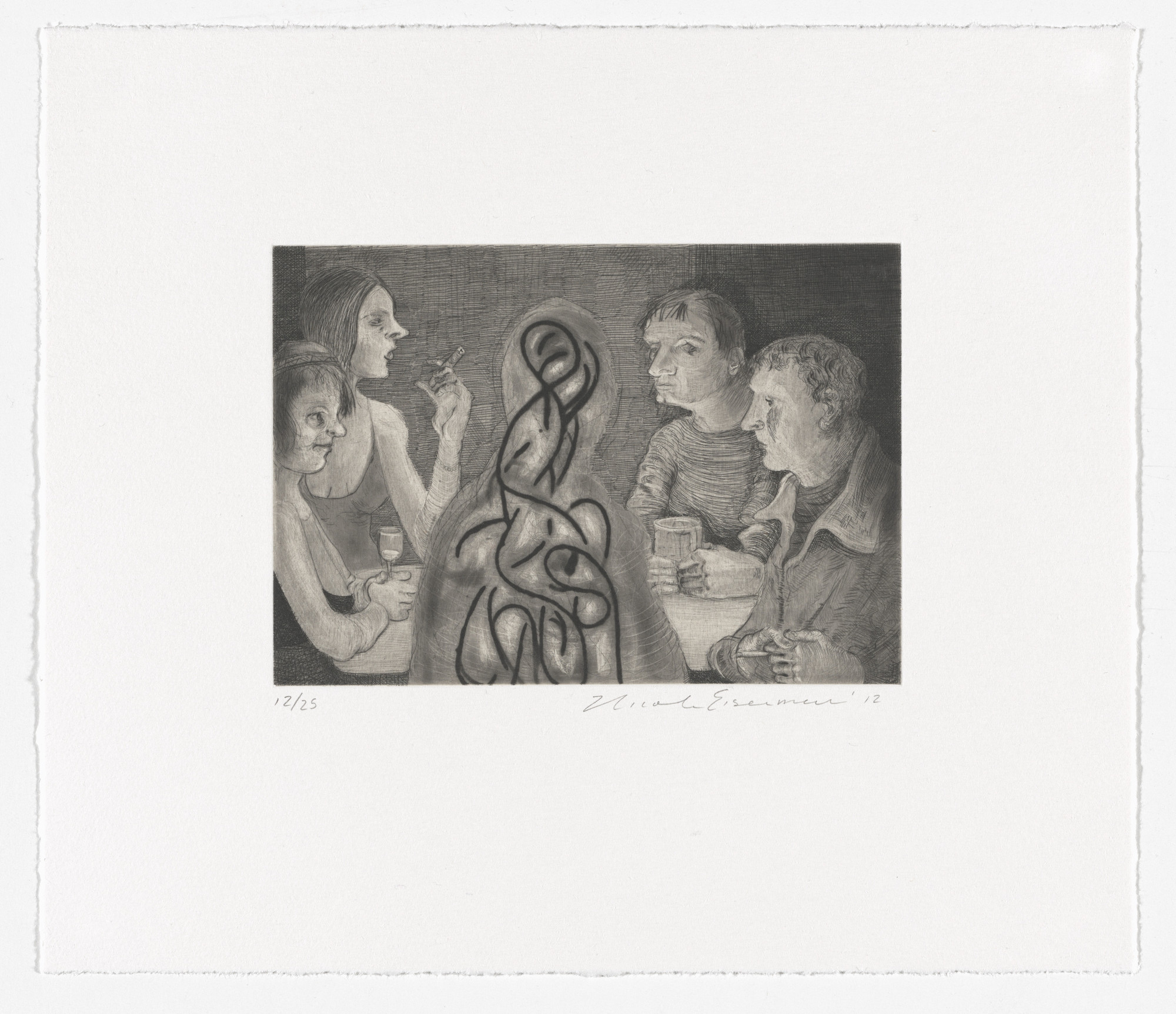 Nicole Eisenman. Drinks with Possible Spirit Type Entity