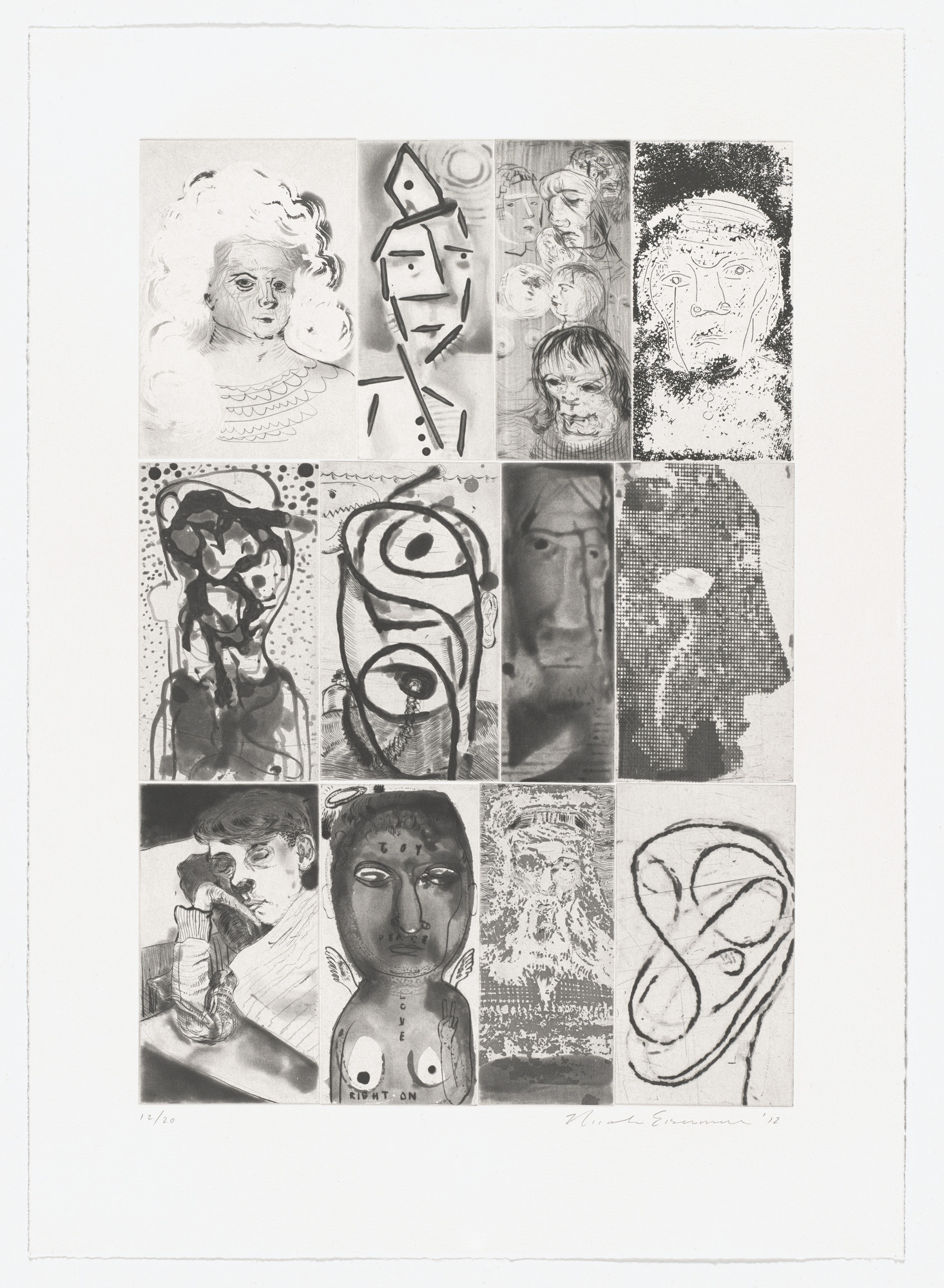 Nicole Eisenman. Twelve Heads