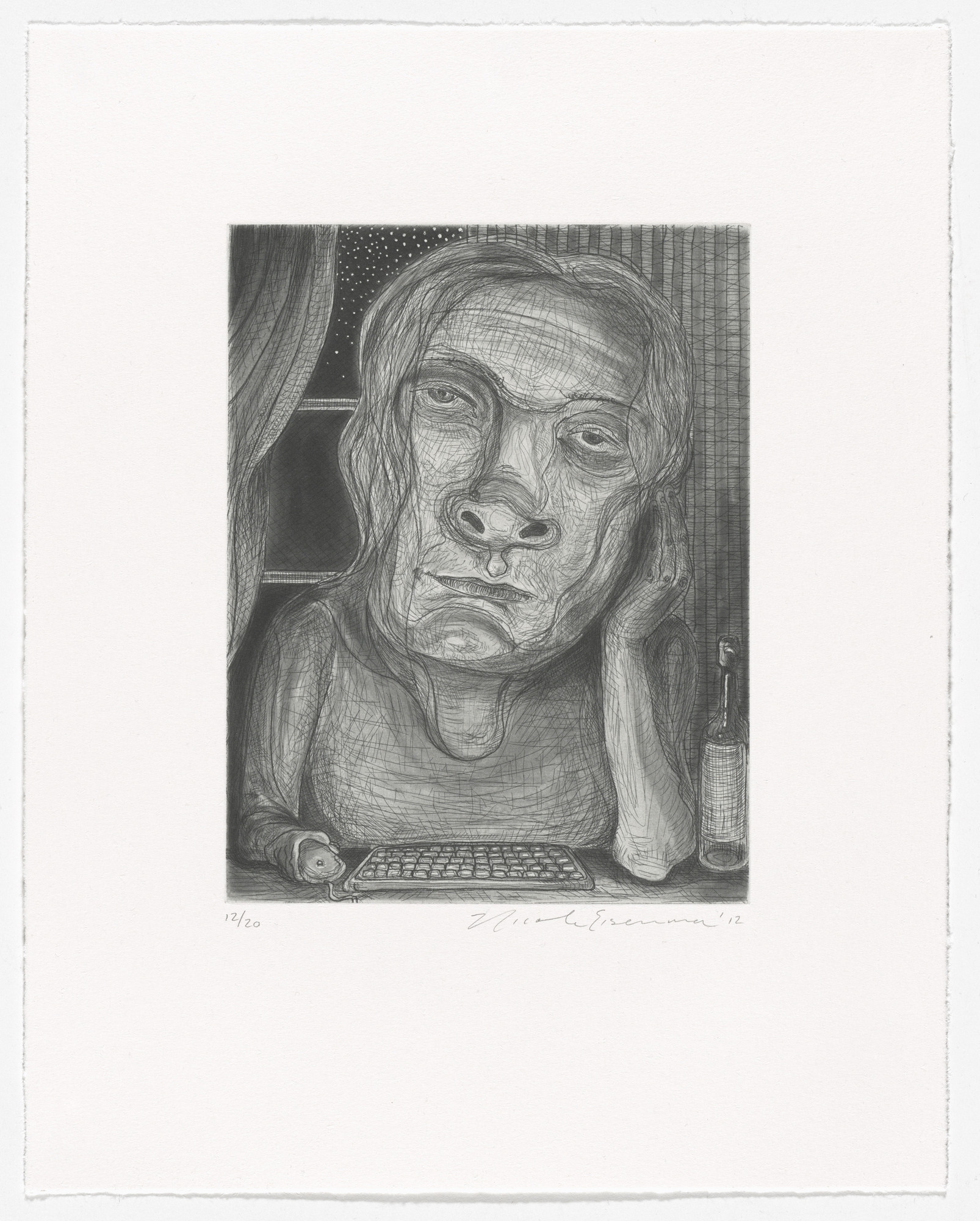 Nicole Eisenman. Untitled (Keyboard Portrait)