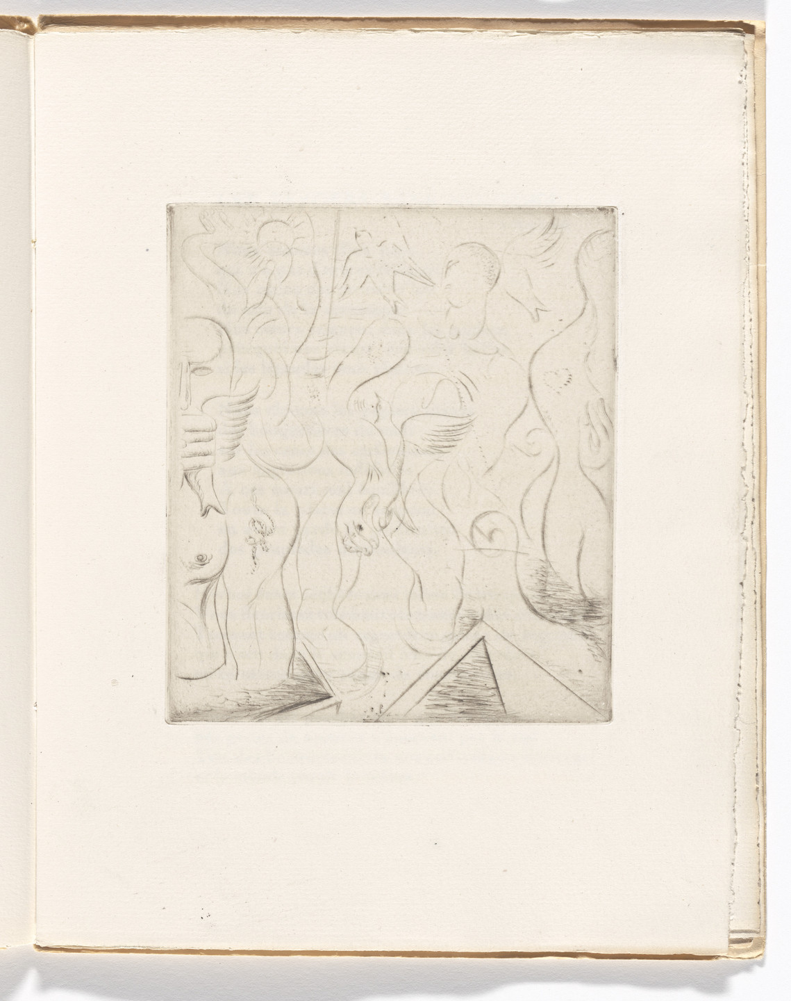 André Masson. Plate (folio 6) from Soleils bas. 1924
