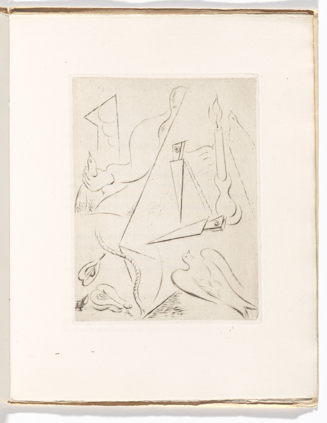 André Masson. Plate (folio 8) from Soleils bas. 1924