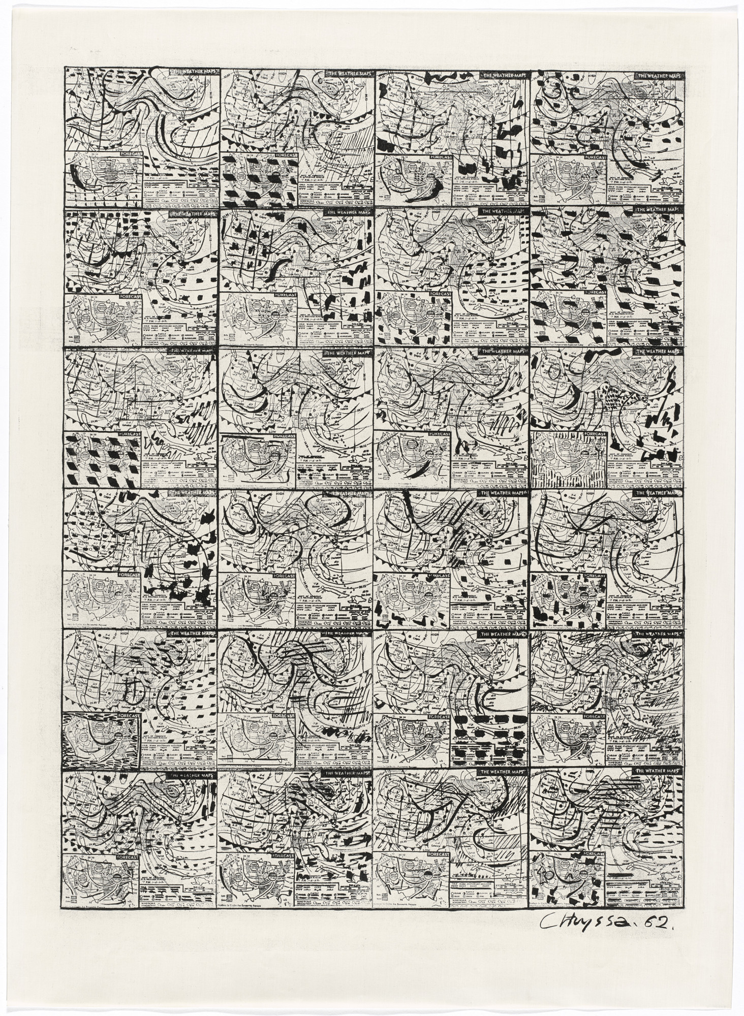 Chryssa. Untitled from Newspaper Book