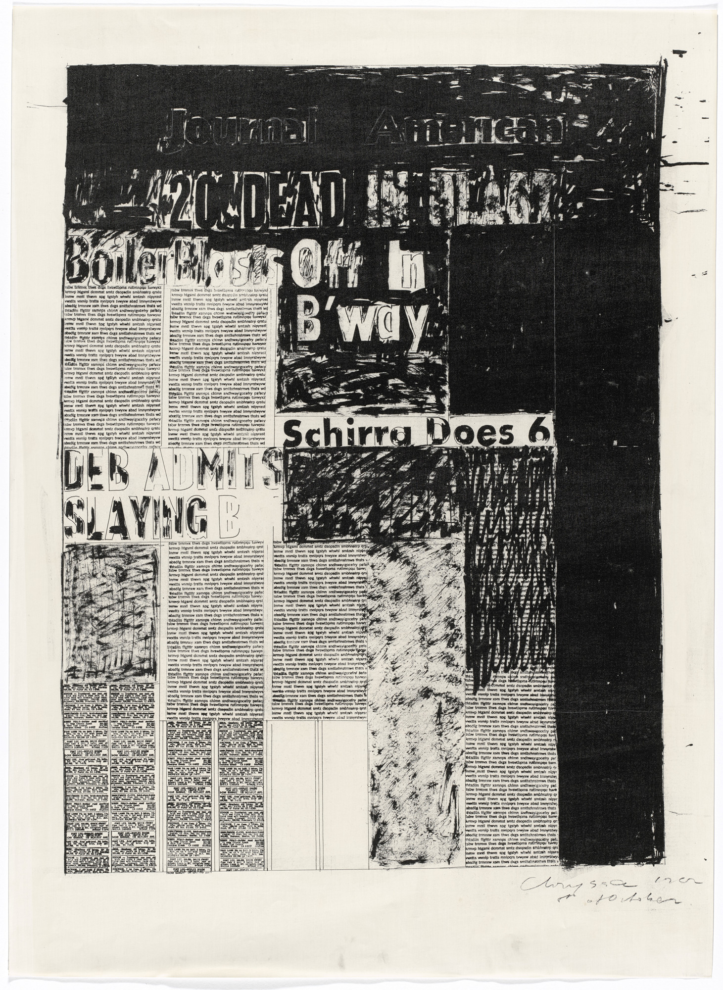Chryssa. Untitled from Newspaper Book
