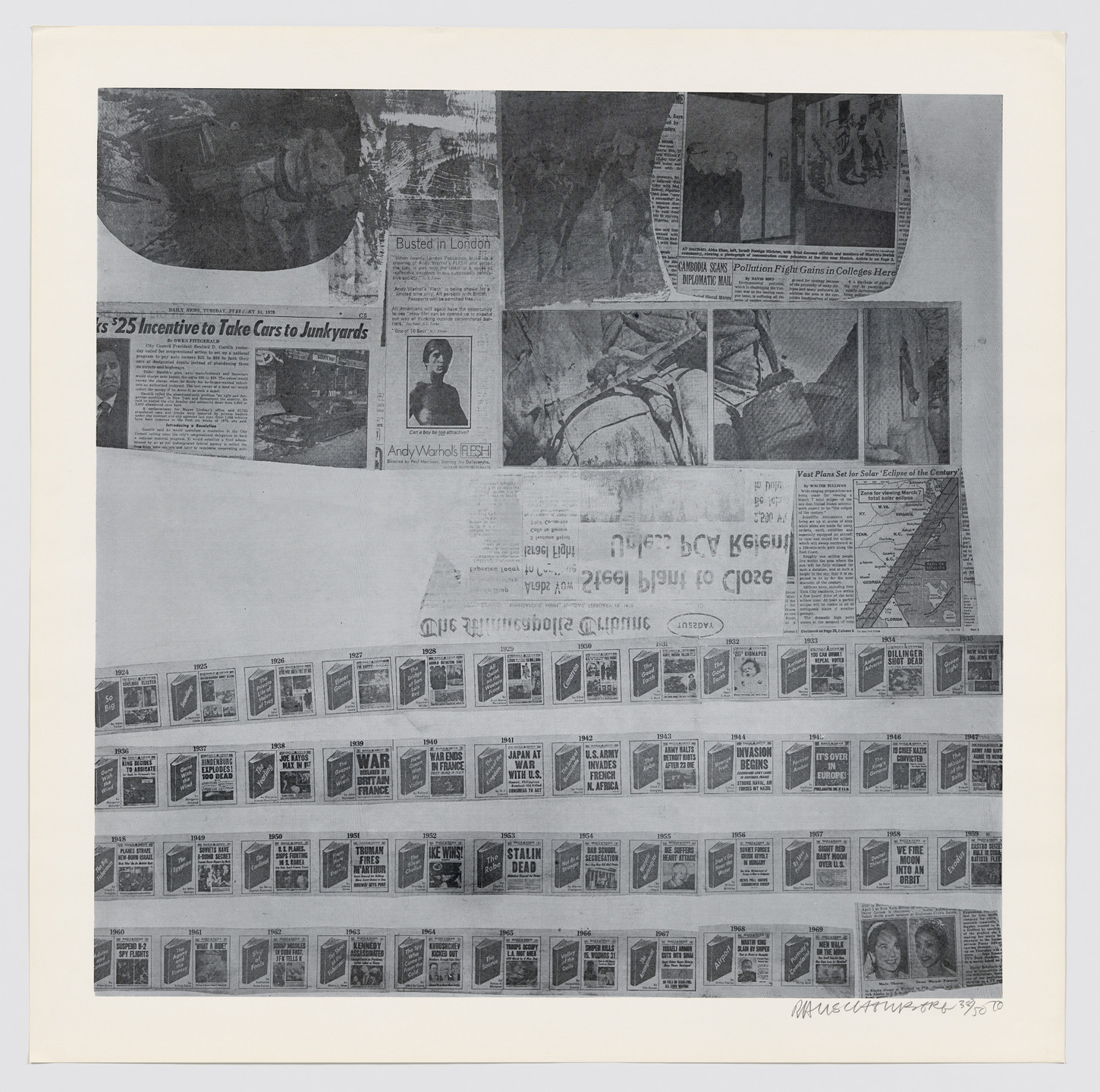 Robert Rauschenberg. Features from Currents. 1970