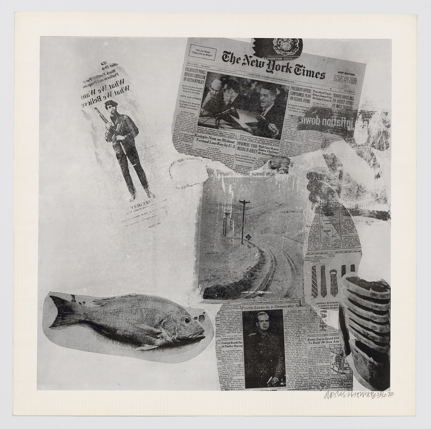 Robert Rauschenberg. Features from Currents. 1970