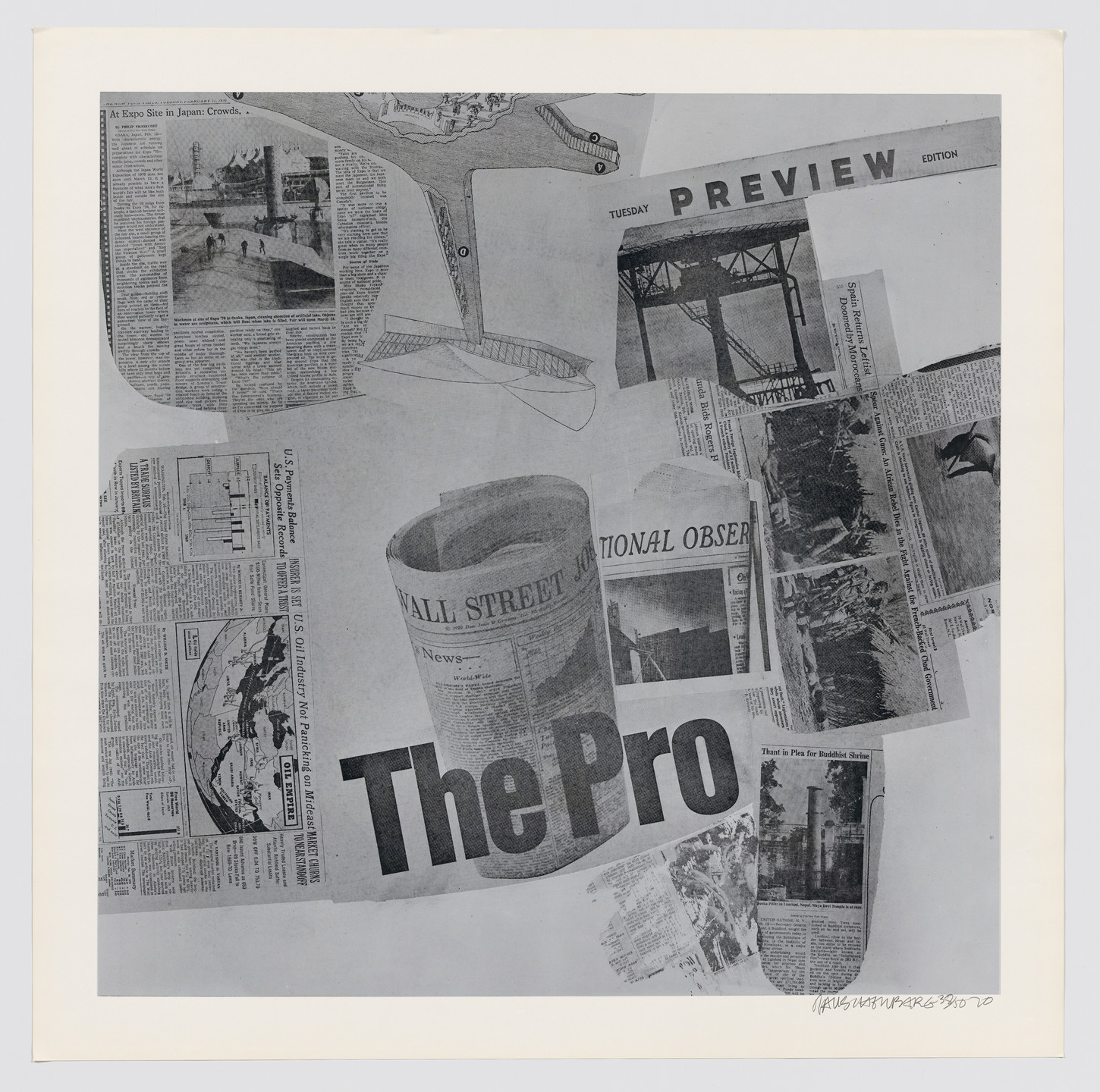 Robert Rauschenberg. Features from Currents. 1970