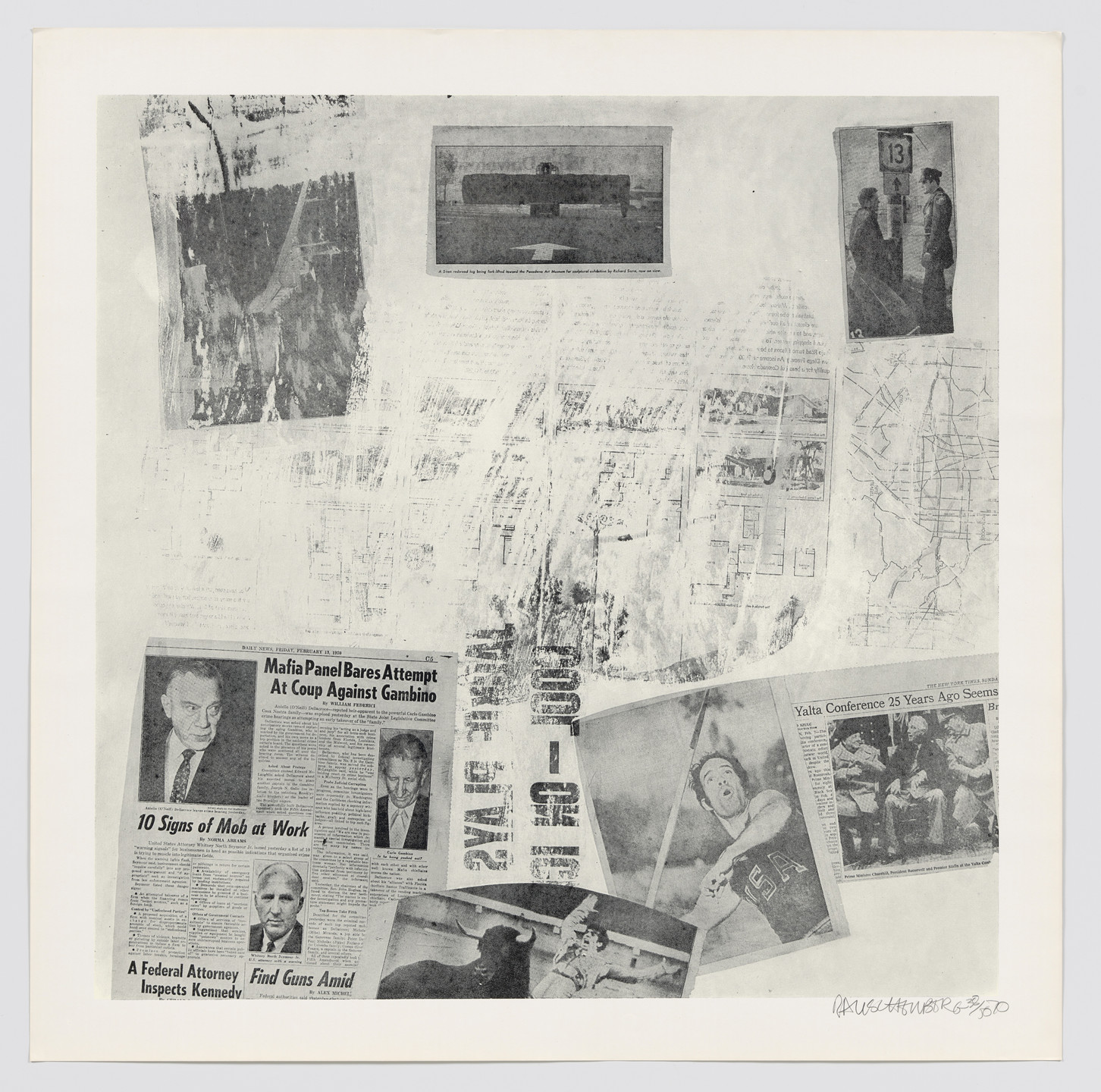 Robert Rauschenberg. Features from Currents. 1970