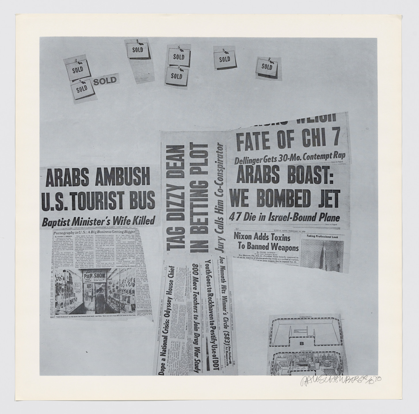 Robert Rauschenberg. Features from Currents. 1970
