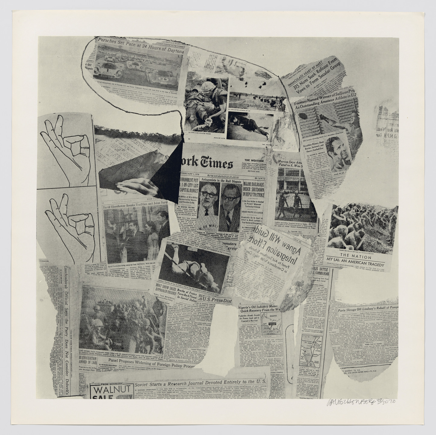 Robert Rauschenberg. Features from Currents. 1970