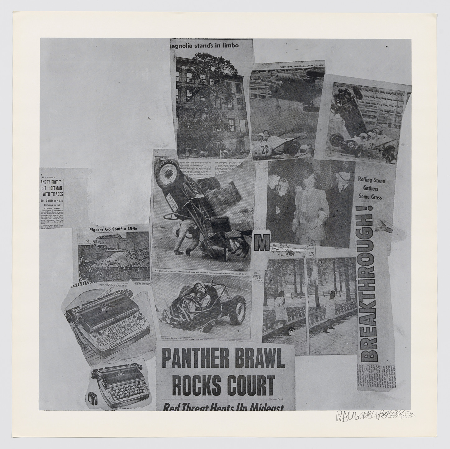 Robert Rauschenberg. Features from Currents. 1970