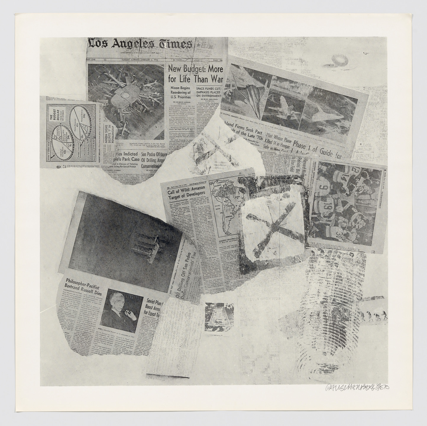 Robert Rauschenberg. Features from Currents. 1970