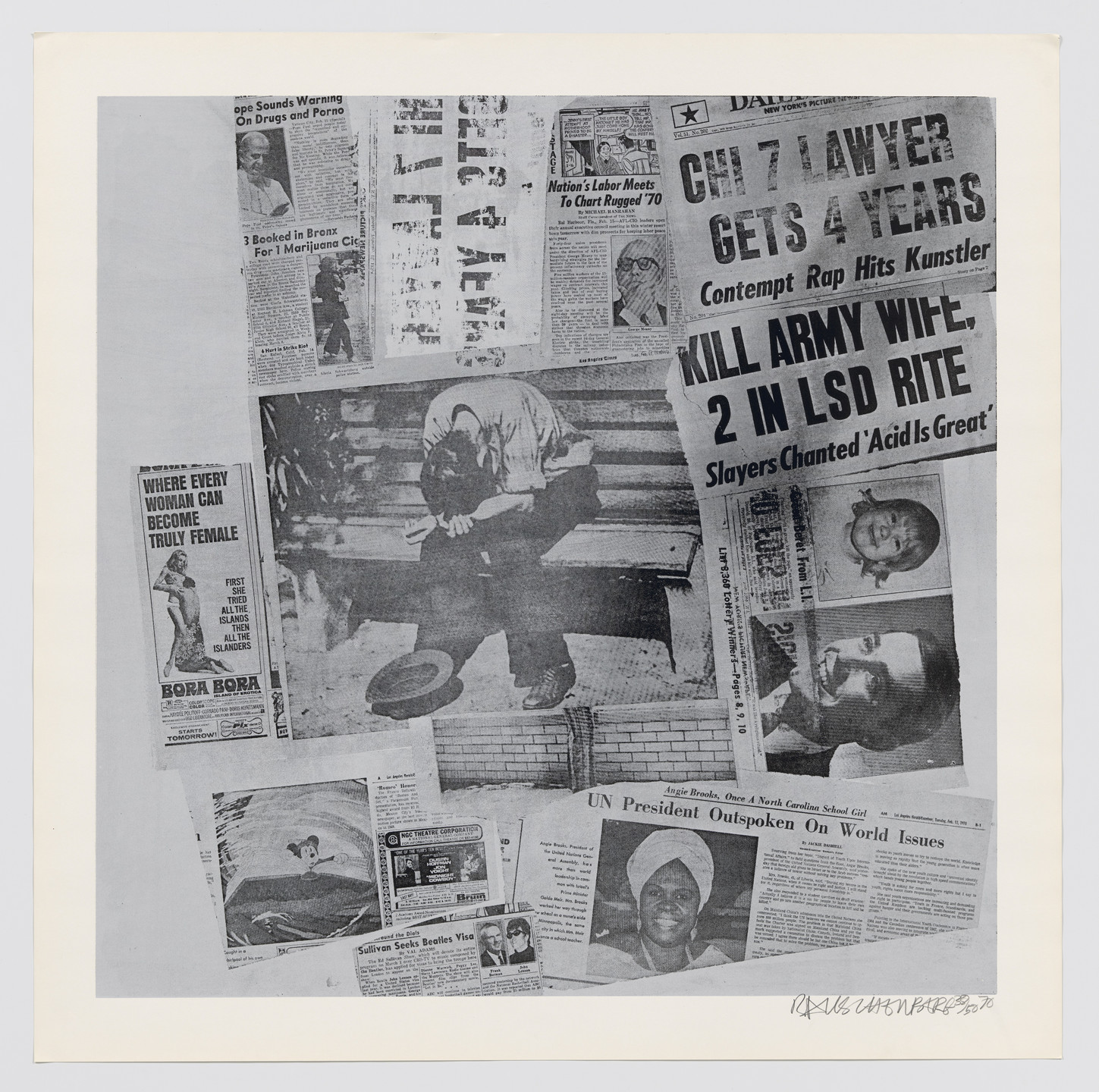 Robert Rauschenberg. Features from Currents. 1970