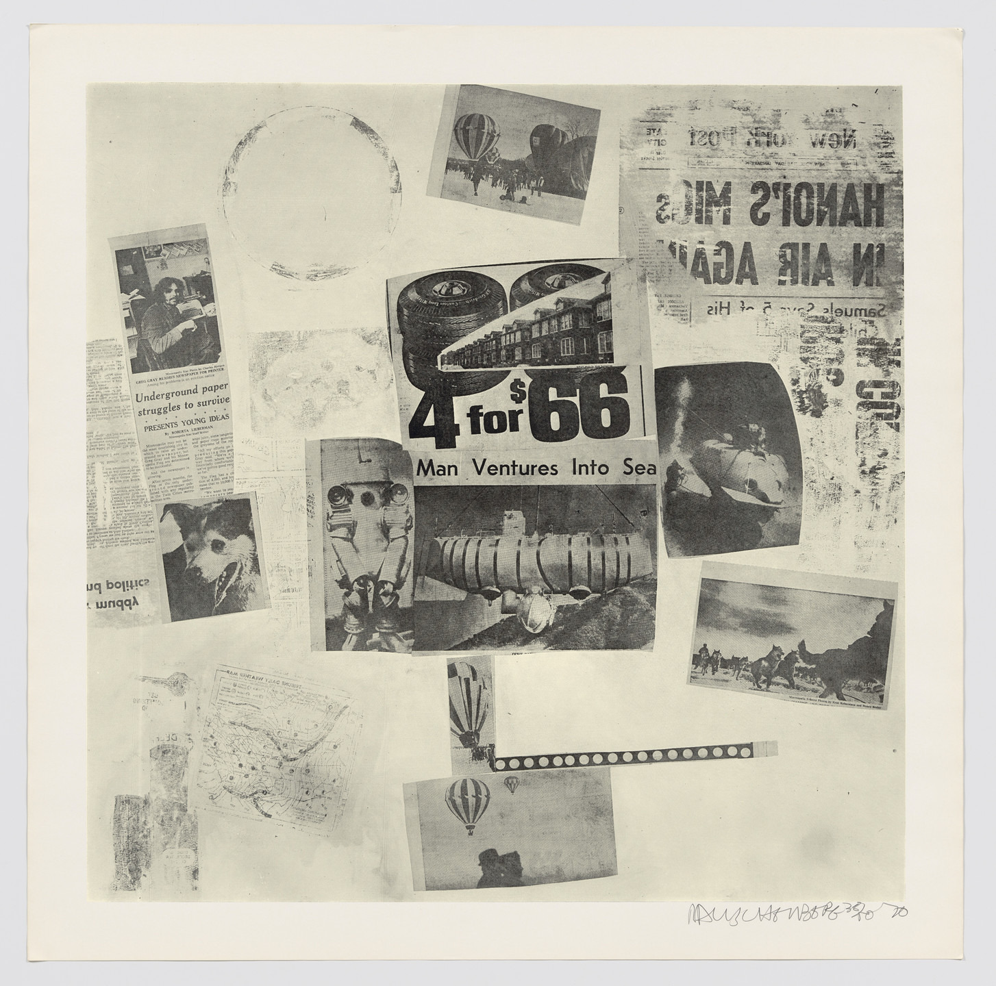 Robert Rauschenberg. Features from Currents. 1970