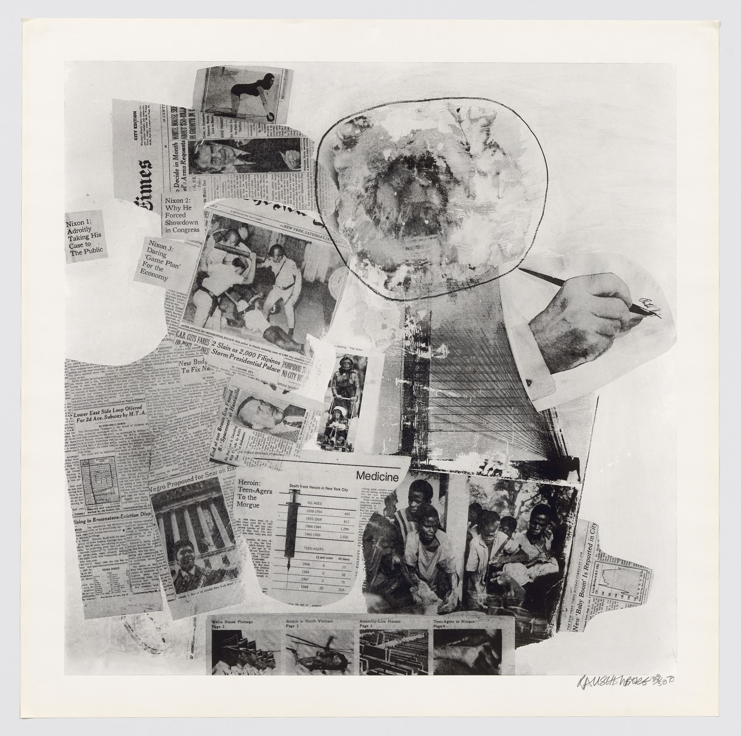 Robert Rauschenberg. Features from Currents. 1970
