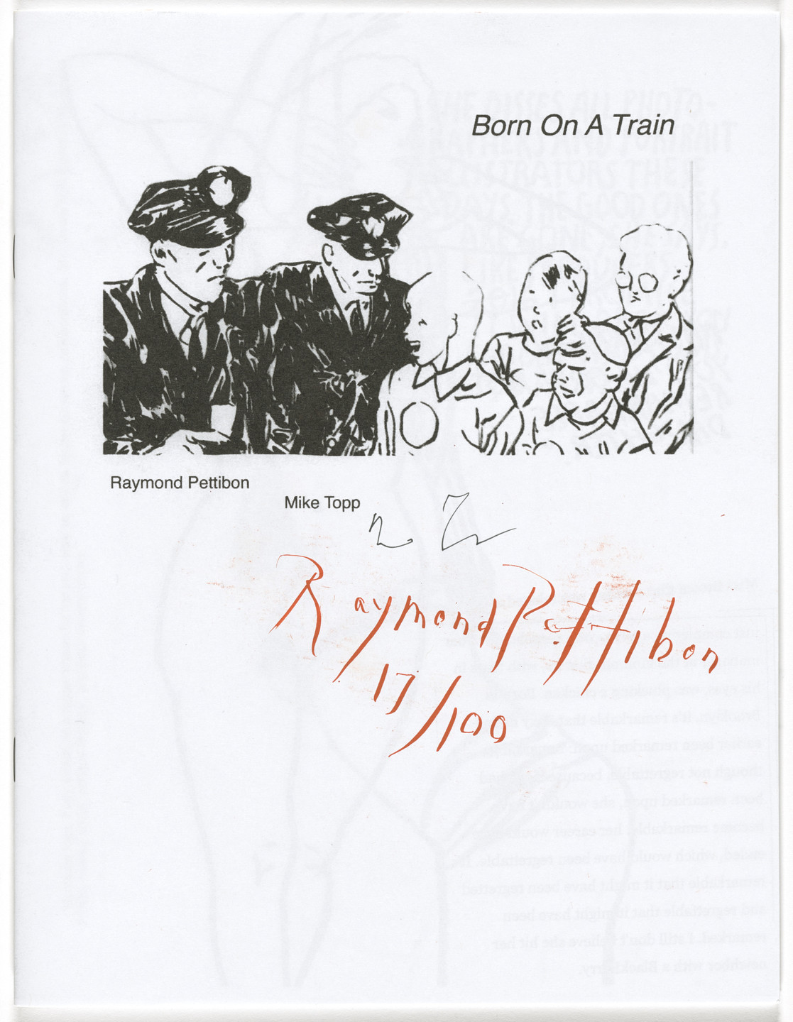 Raymond Pettibon, Mike Topp. Born on a Train. 2015