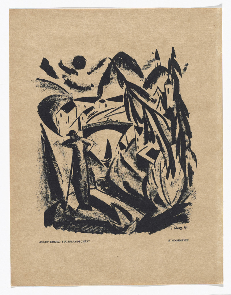 River Landscape (Flusslandschaft) (plate, preceding p. 97) from the periodical Das Kunstblatt, vol. 1, no. 4 (Apr 1917)