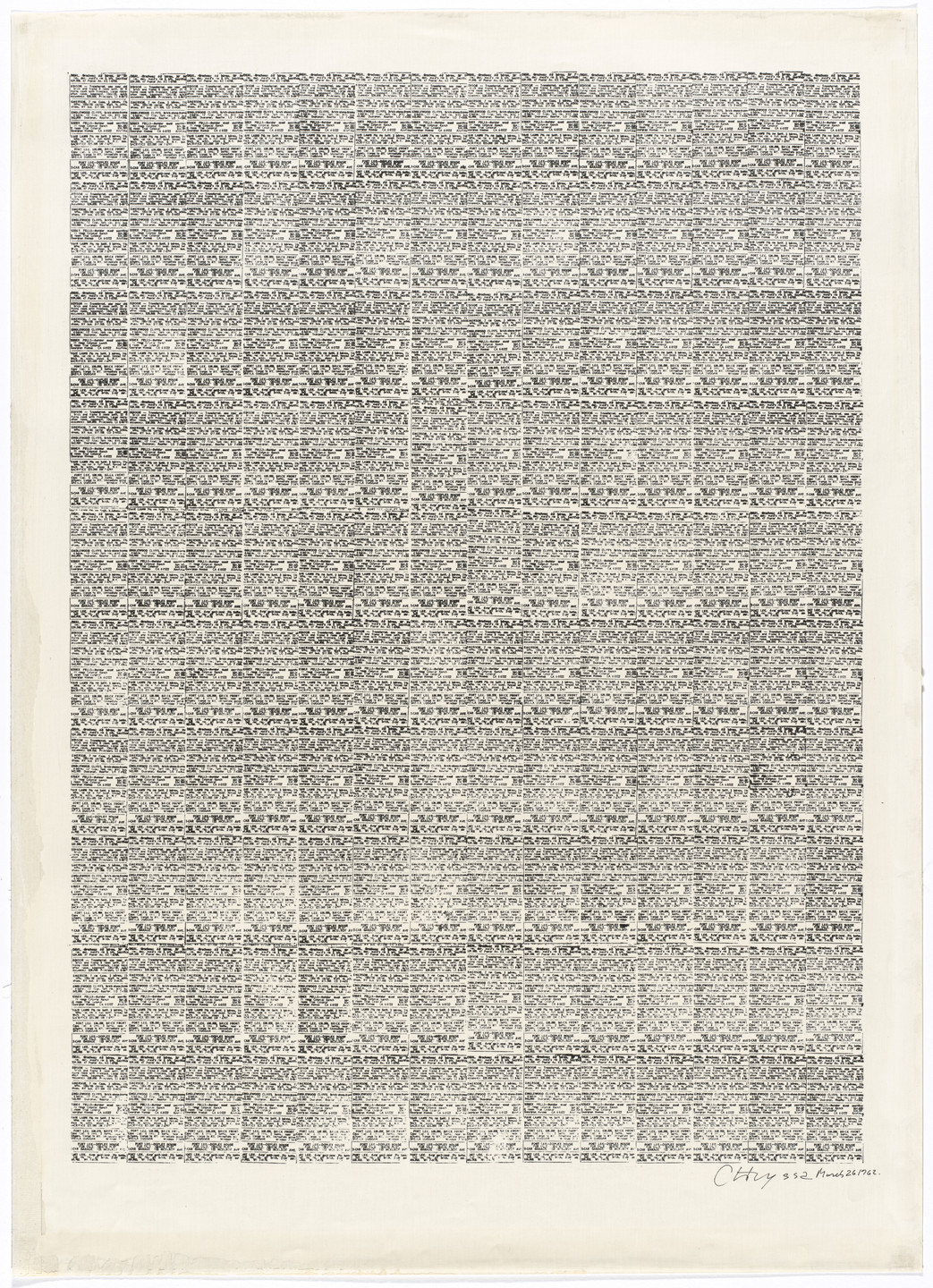 Chryssa. Classified Ads from Newspaper Book. 1962