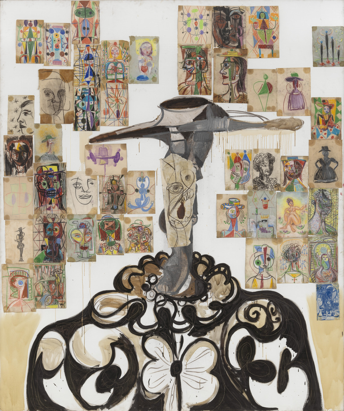 George Condo. Spanish Head Composition. 1988