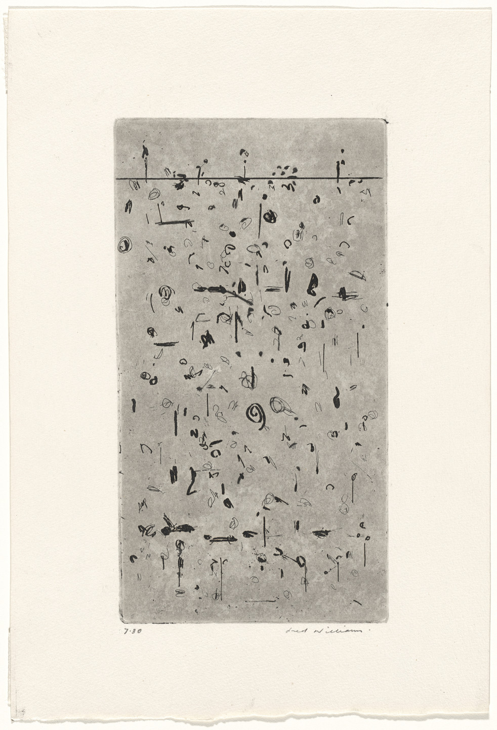 Fred Williams. Upway Landscape No. 1, State II/III. 1965–66