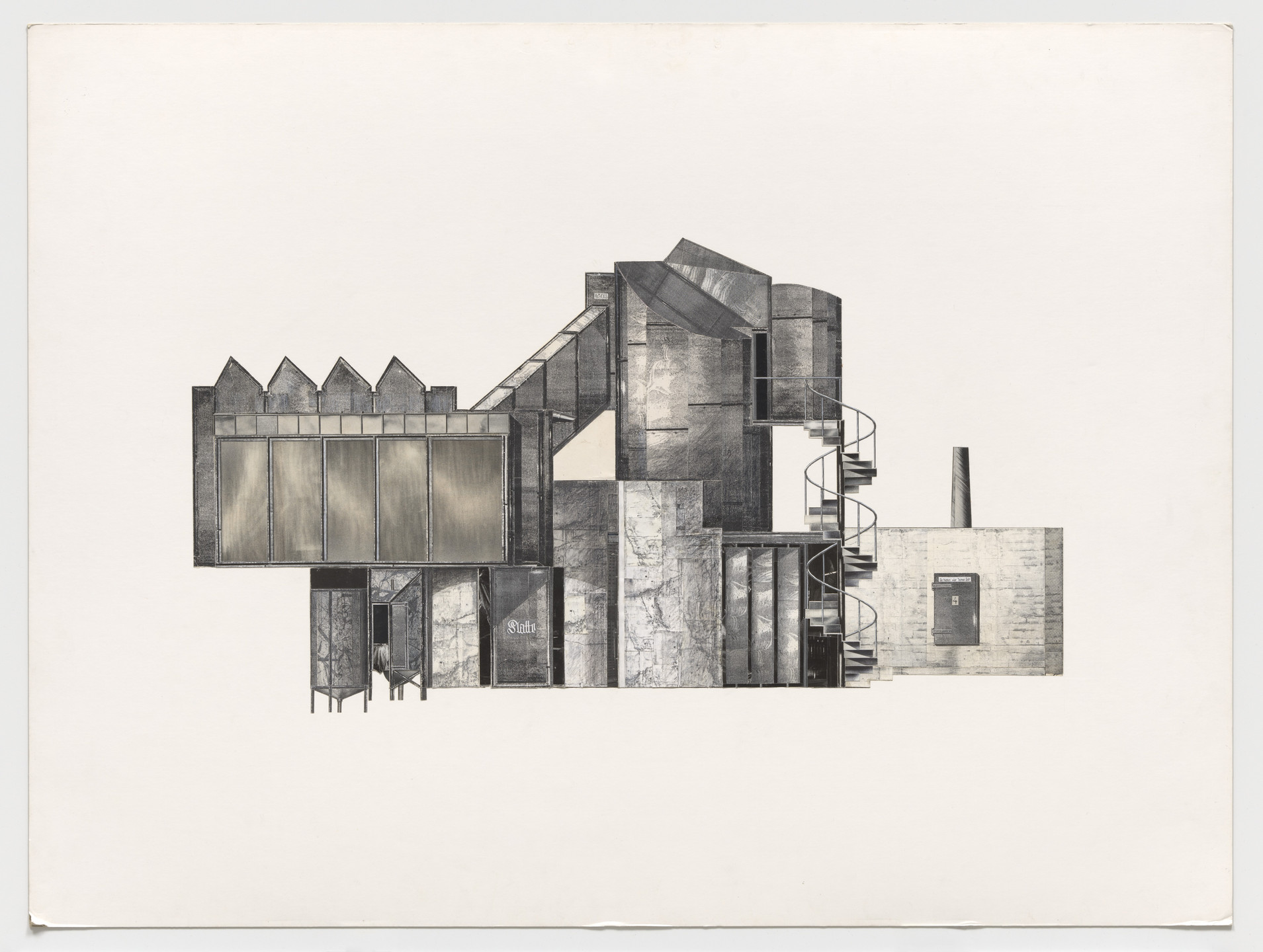 Jesse Reiser, Nanako Umemoto. Aktion Poliphile: Hypnerotomachia Ero/machia/hypniahouse, project, Wiesbaden, Germany, West elevation. 1989