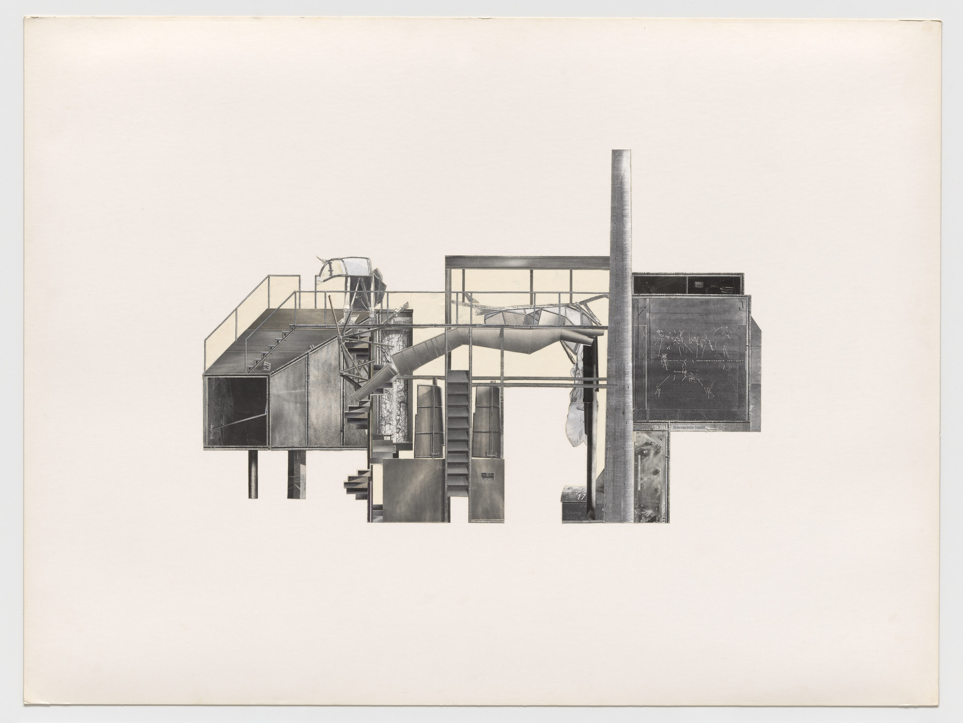 Jesse Reiser, Nanako Umemoto. Aktion Poliphile: Hypnerotomachia Ero/machia/hypniahouse, project, Wiesbaden, Germany, Northeast elevation. 1989