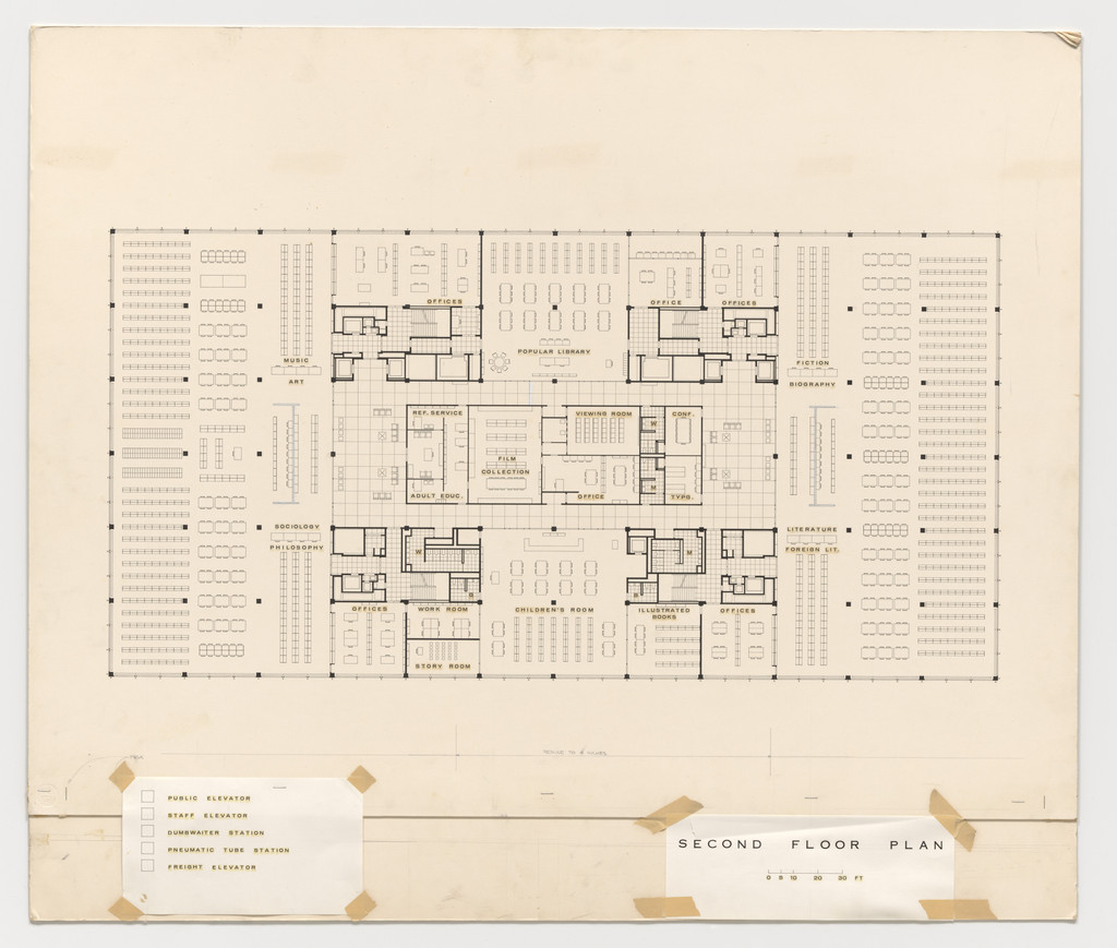 Martin Luther King Jr. Memorial Library, Washington, D.C. (Second floor plan)