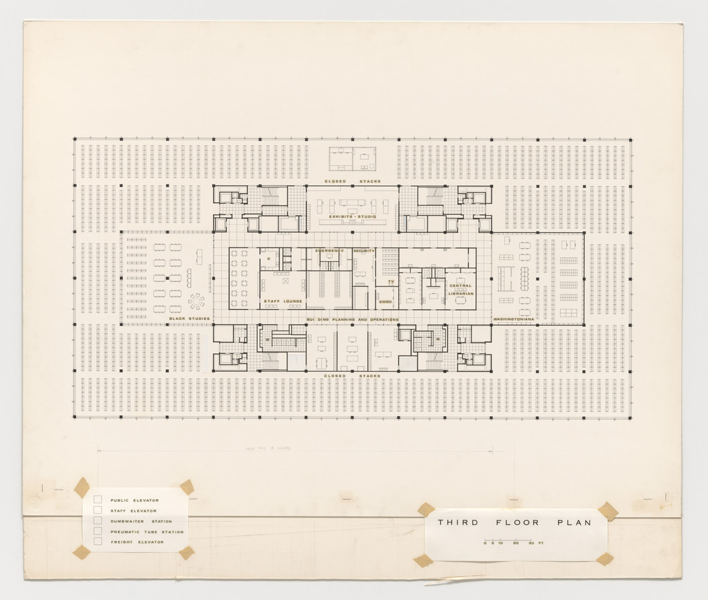 Martin Luther King Jr. Memorial Library, Washington, D.C. (Third floor plan)