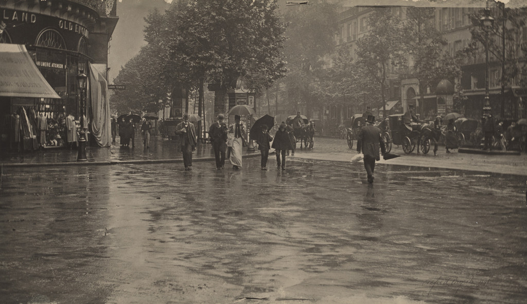 A Wet Day on the Boulevard, Paris