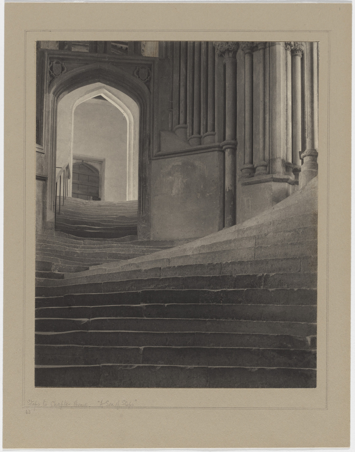 Frederick H. Evans. &#34;A Sea of Steps,&#34; Wells Cathedral. 1903