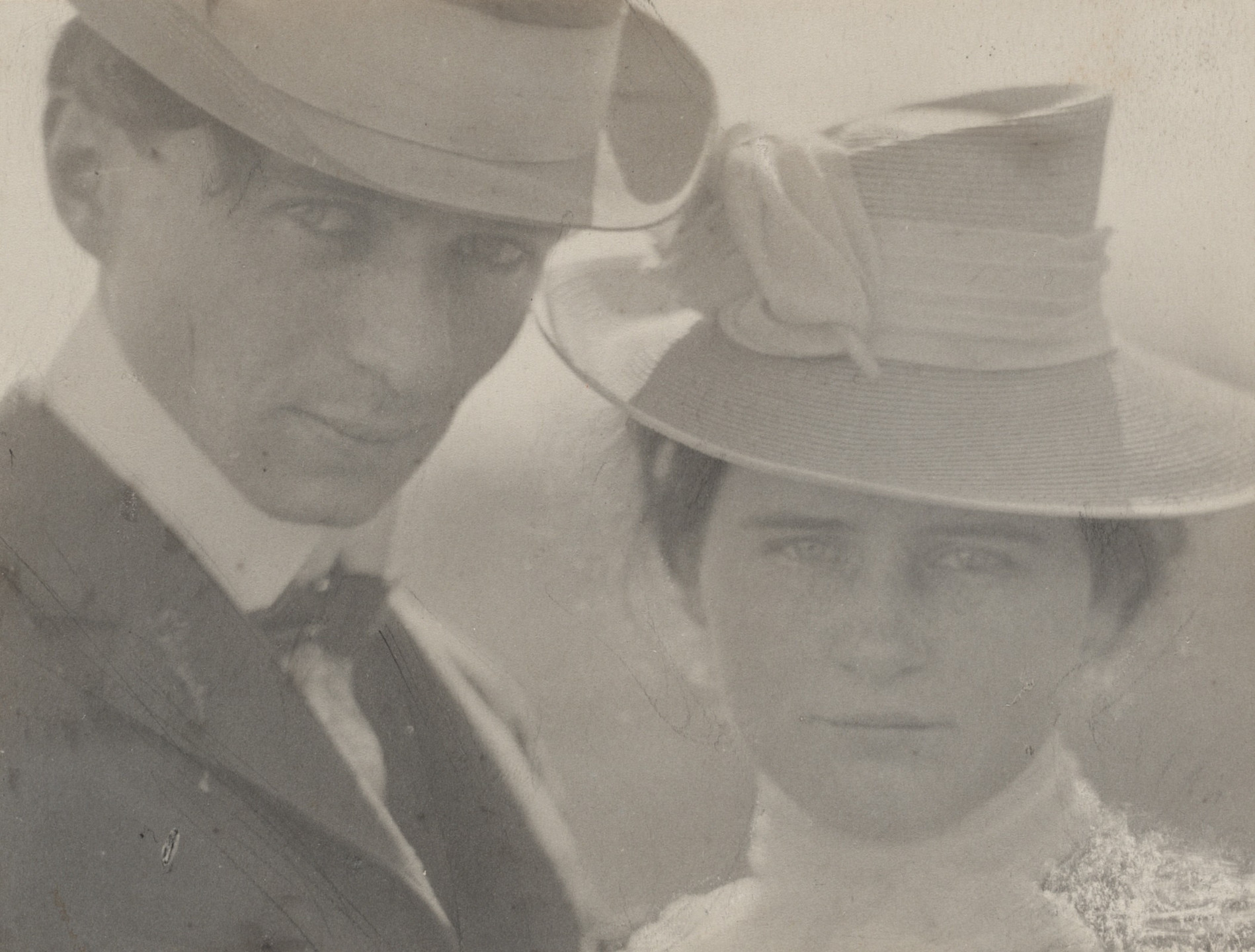 Edward Steichen. Self-Portrait with Sister. 1900