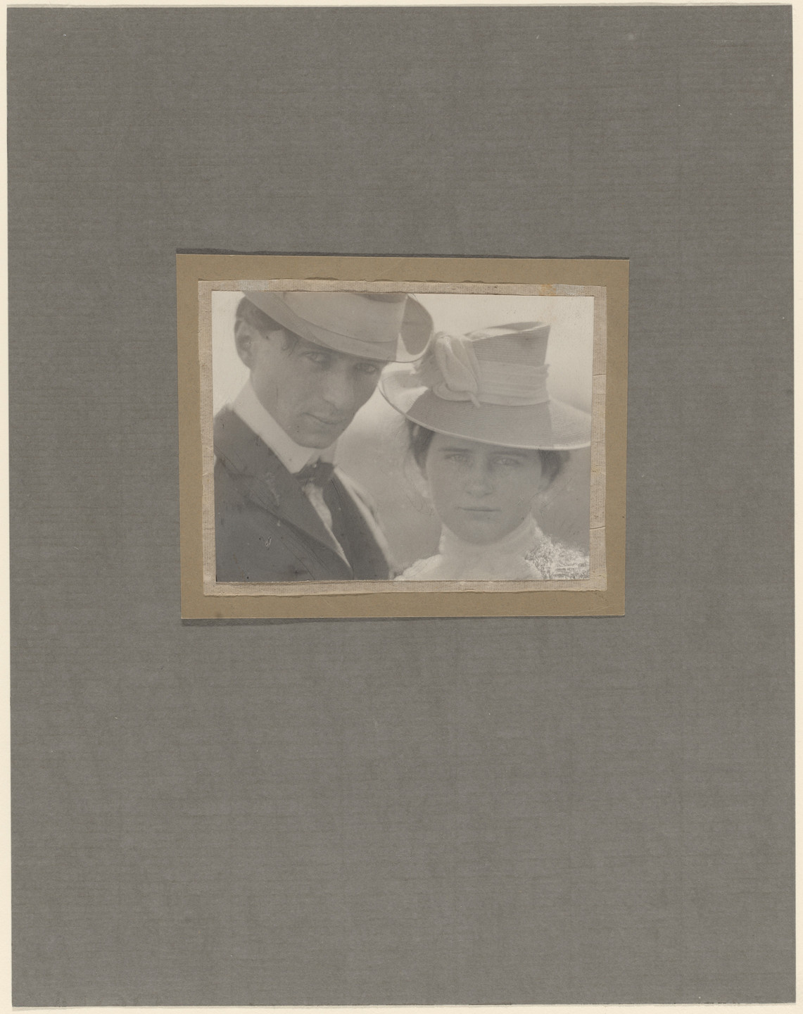 Edward Steichen. Self-Portrait with Sister. 1900